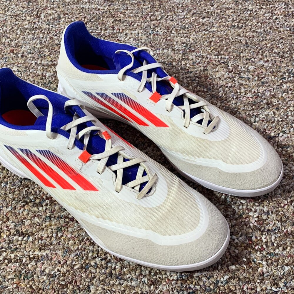 Adidas F50 League Indoor White Blue Red IF1395 Men's Size 11